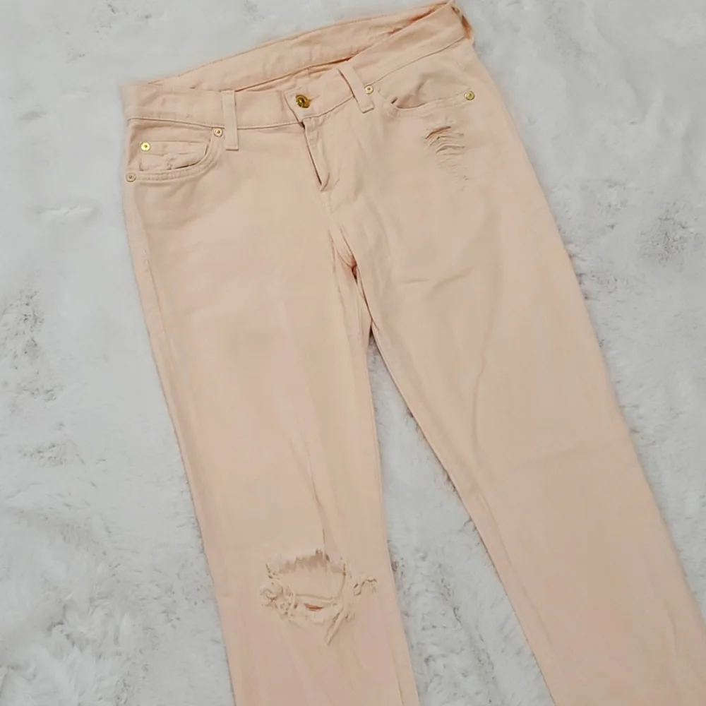 7 for all mankind Peach skinny jeans - Picture 5 of 7